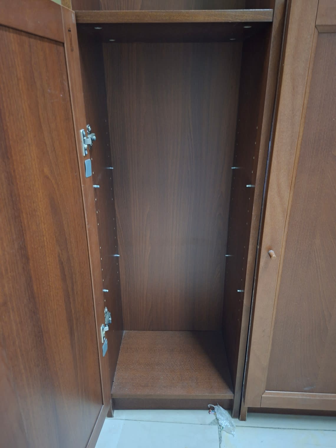 Tall Storage Cabinet with Open Shelves and Lower Doors 2