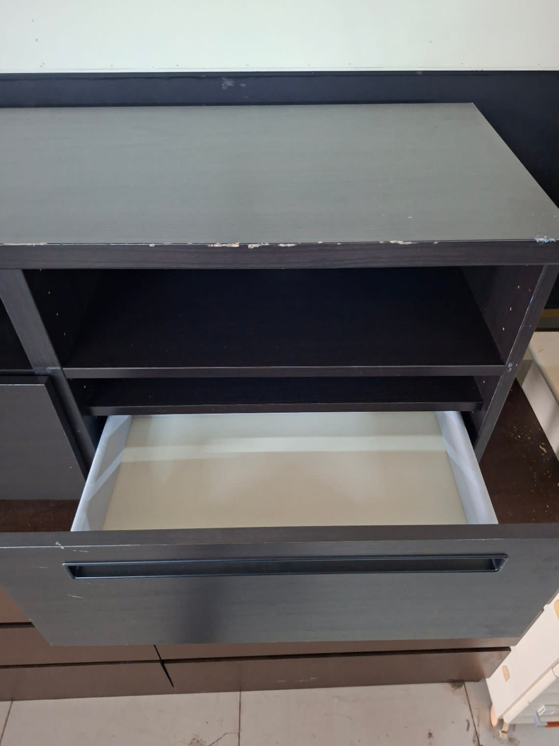 TV Stand with Drawers and Open Shelves 3