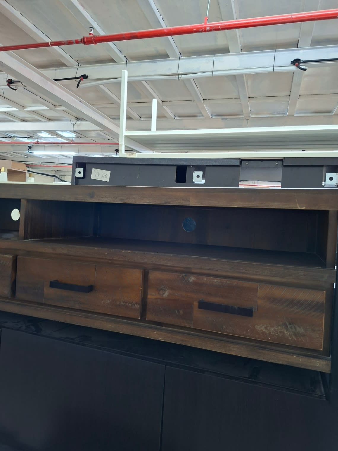 TV Stand with Drawers and Open Shelf 2