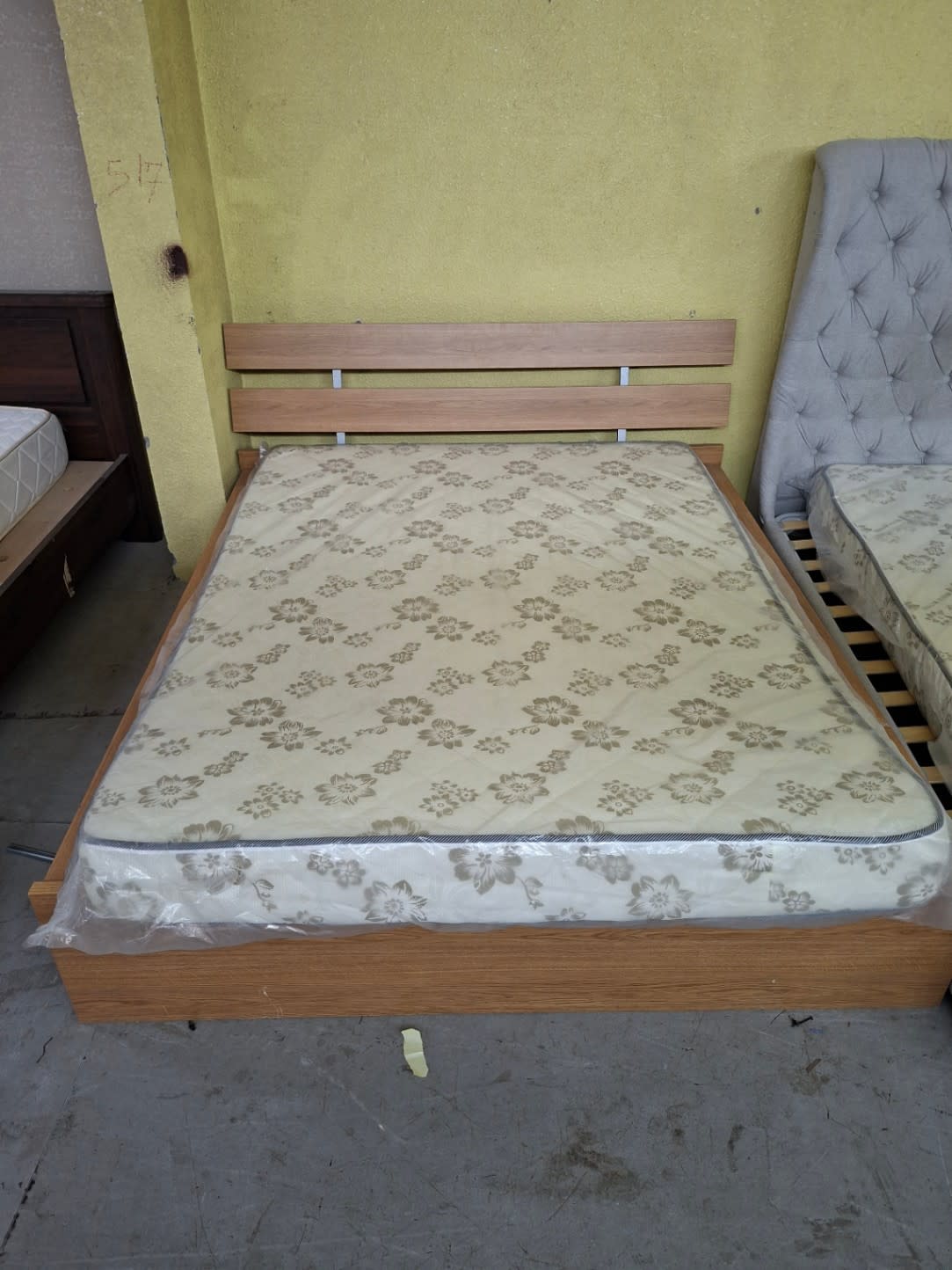 Queen Bed Frame with Mattress