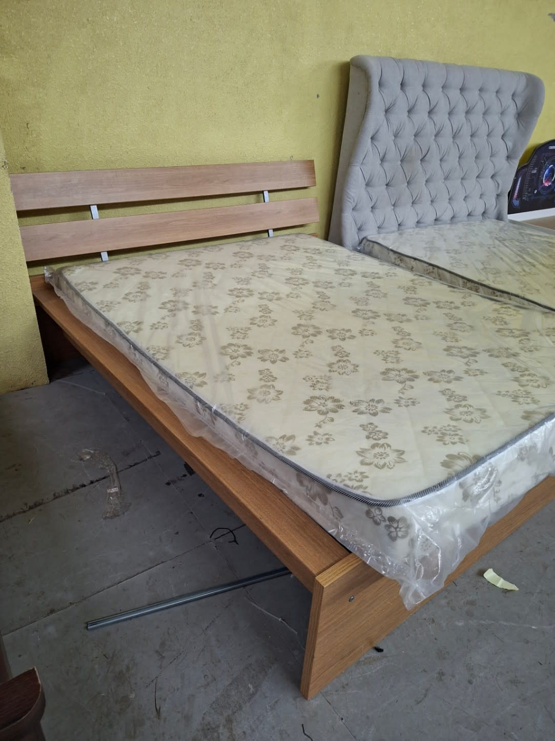 Queen Bed Frame with Mattress 3