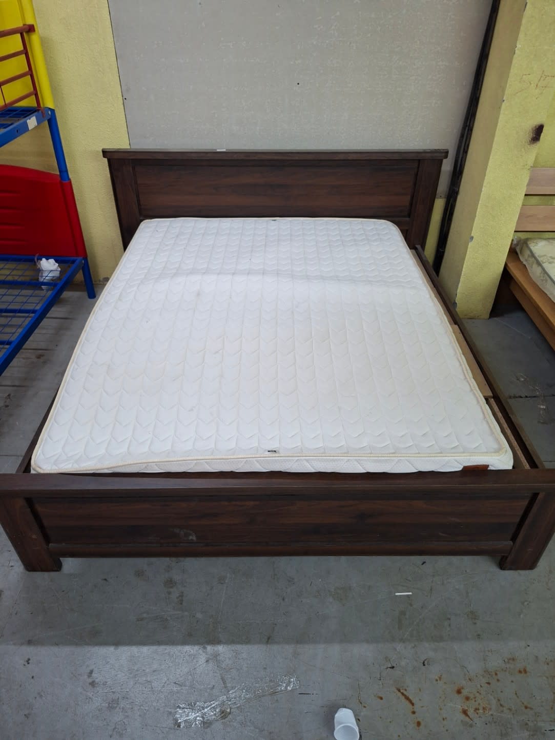 Double Bed Frame with Storage and Mattress