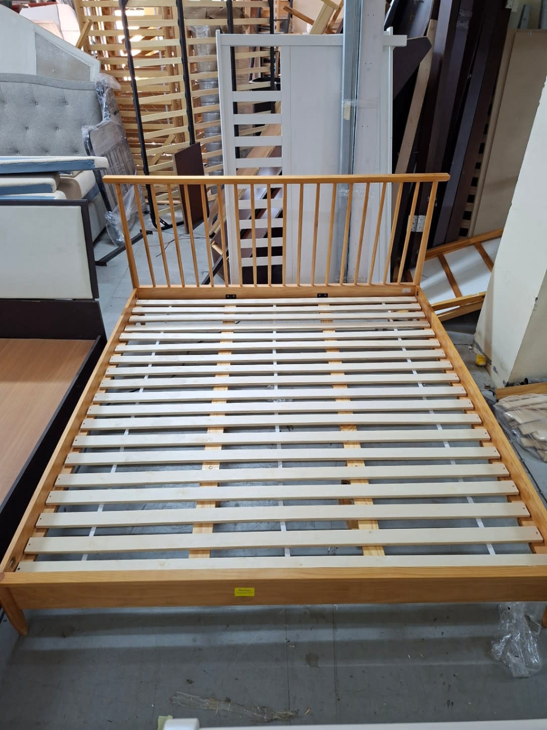 Wooden Bed Frame with Slatted Base