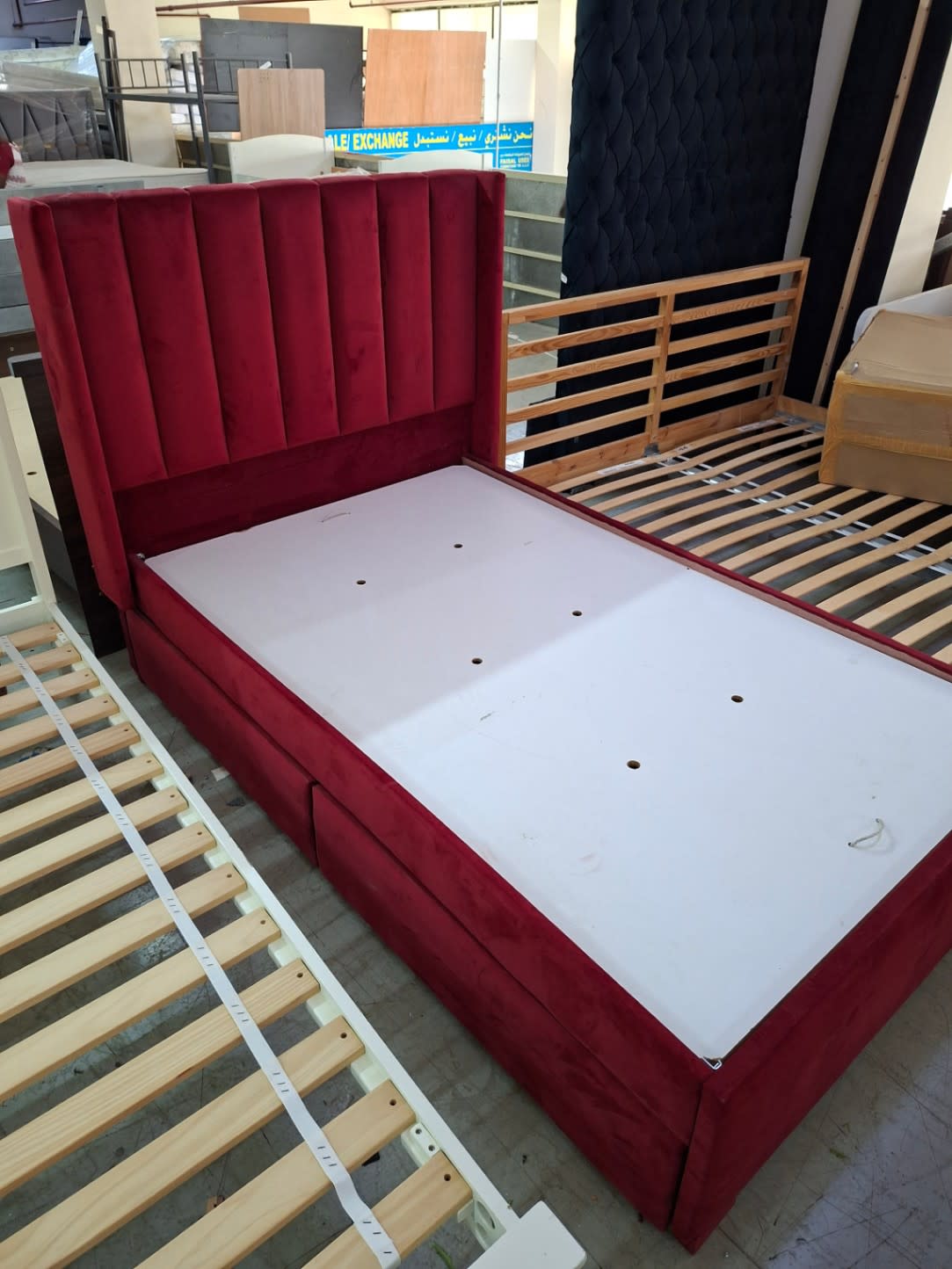 Upholstered Bed Frame with Storage 2