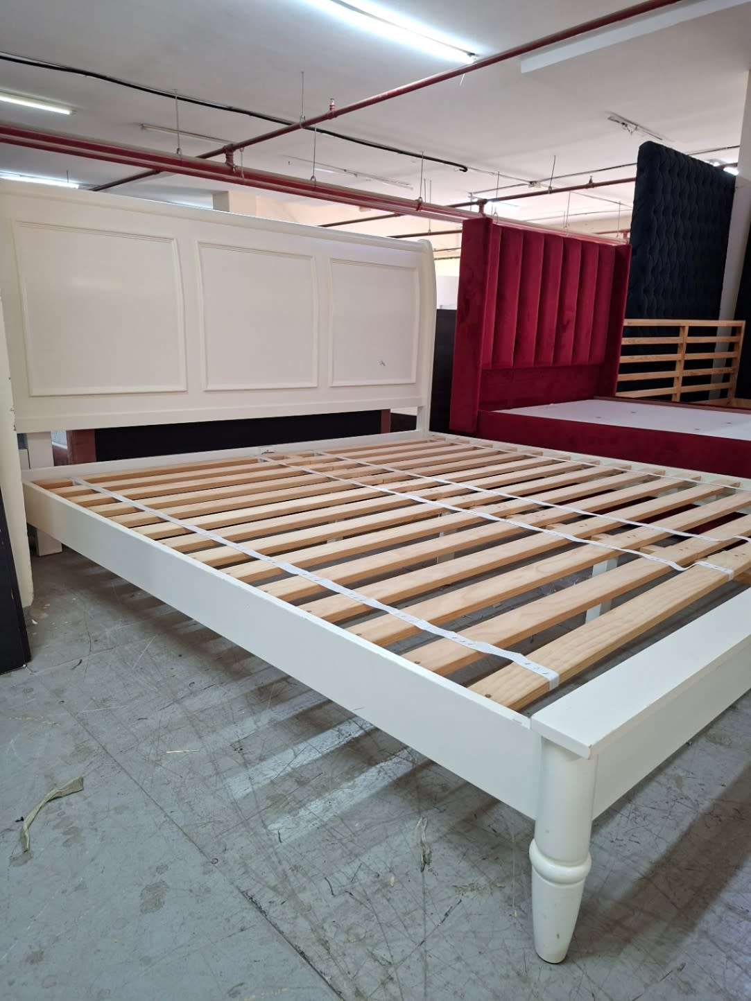 Double Bed Frame White 2