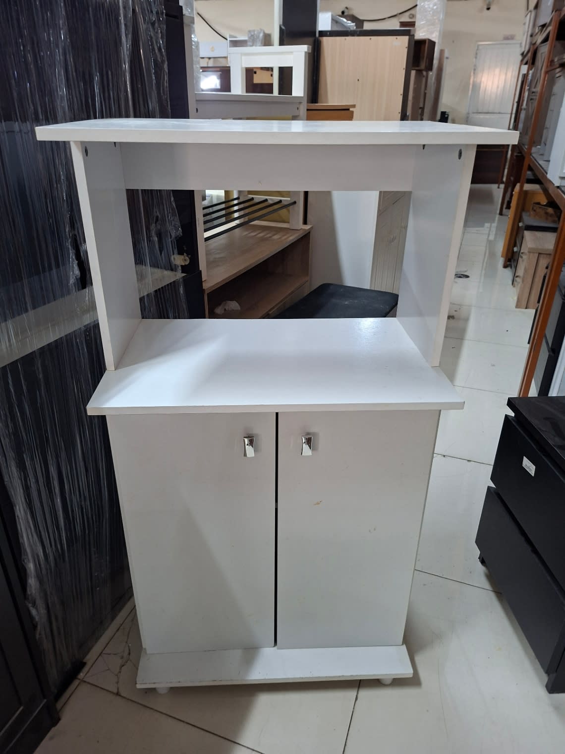 Microwave Stand with Storage Cabinet