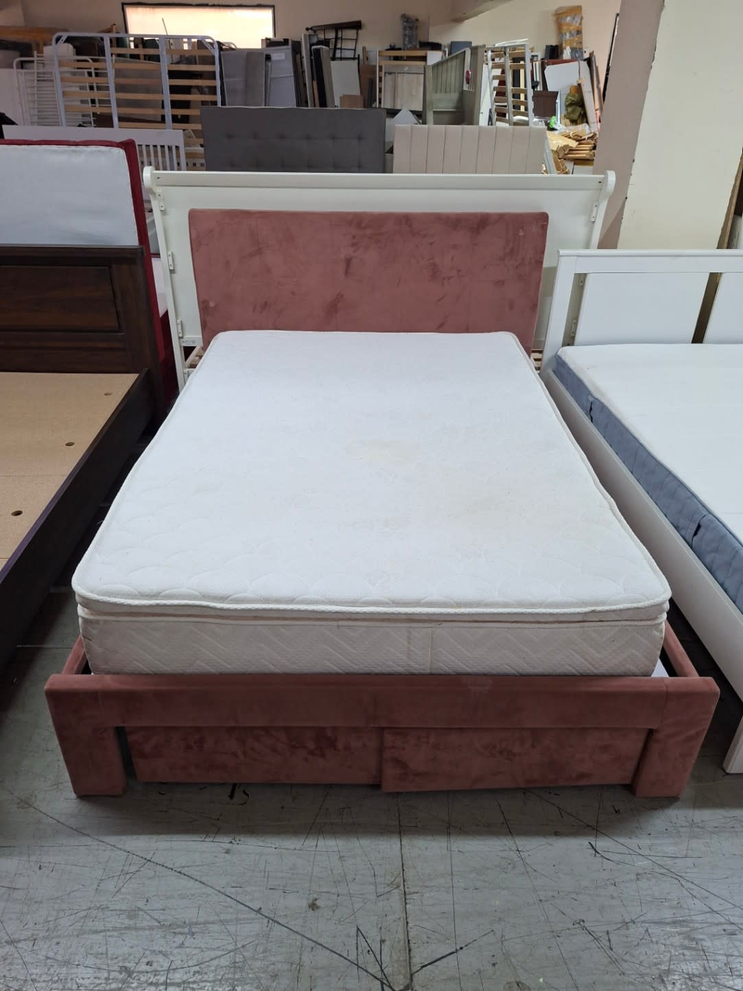 Queen Bed Frame with Mattress
