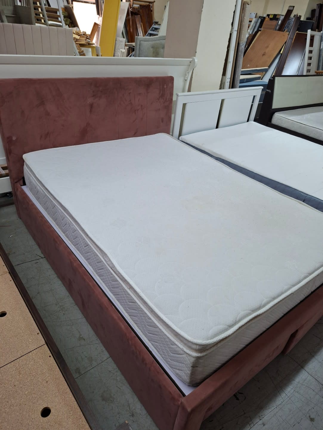 Queen Bed Frame with Mattress 3