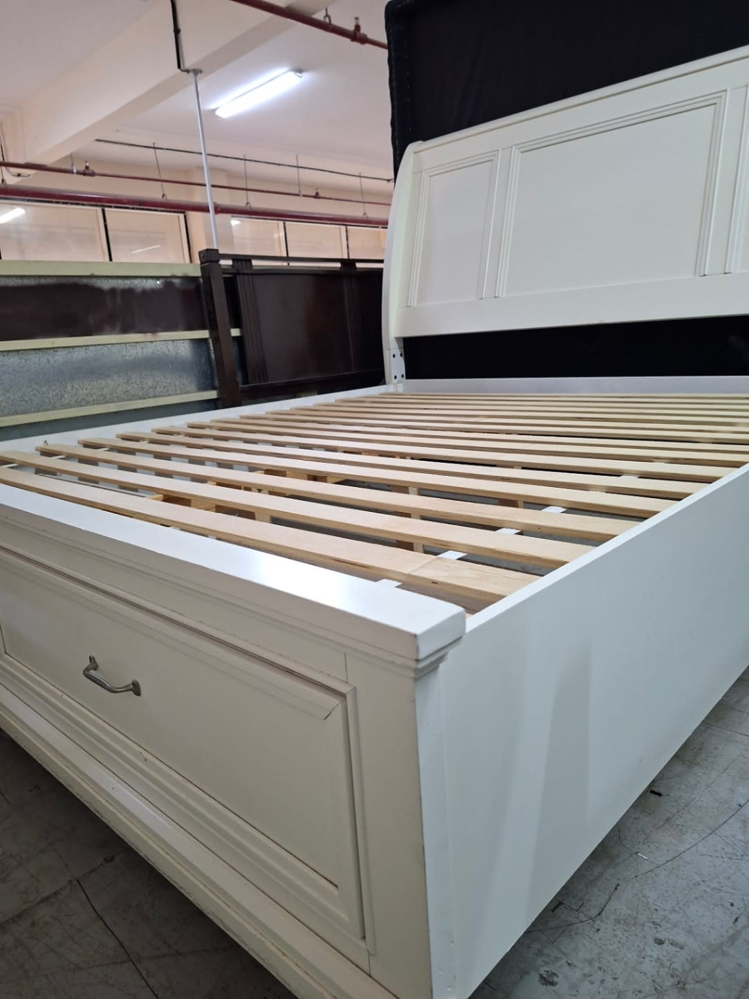 Sleigh Bed Frame with Storage Drawers 3