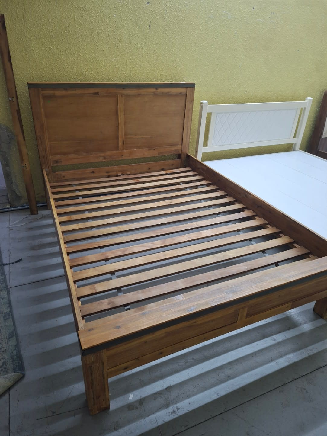 Wooden Bed Frame with Headboard