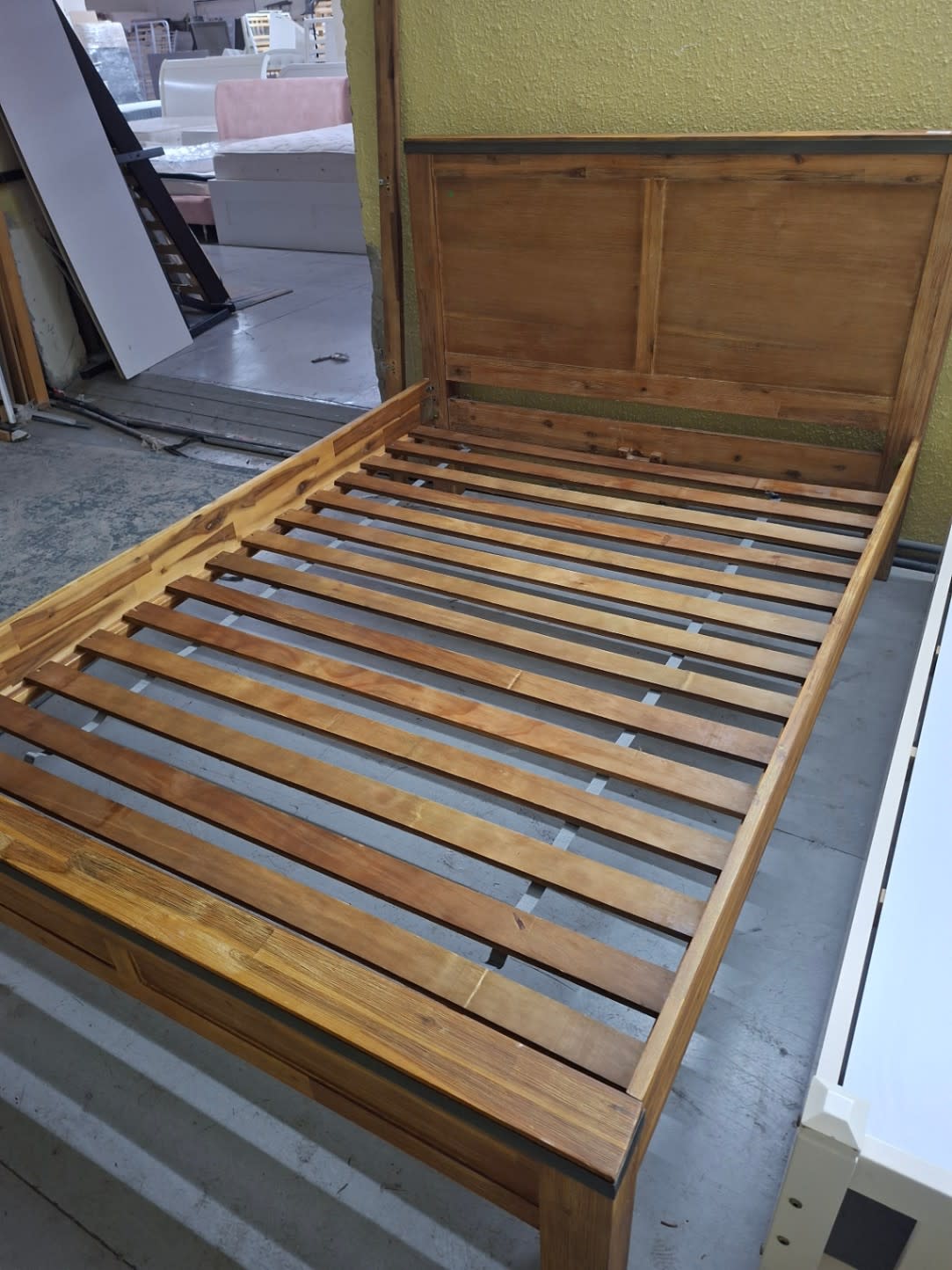Wooden Bed Frame with Headboard 2
