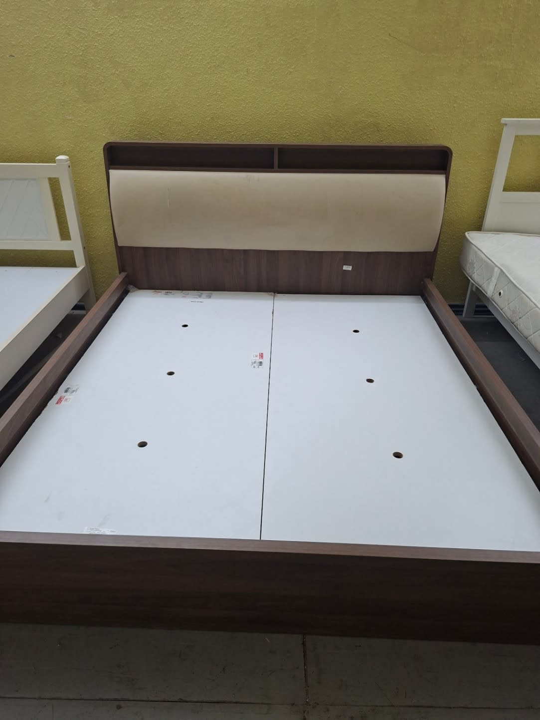 Double Bed Frame with Storage Headboard