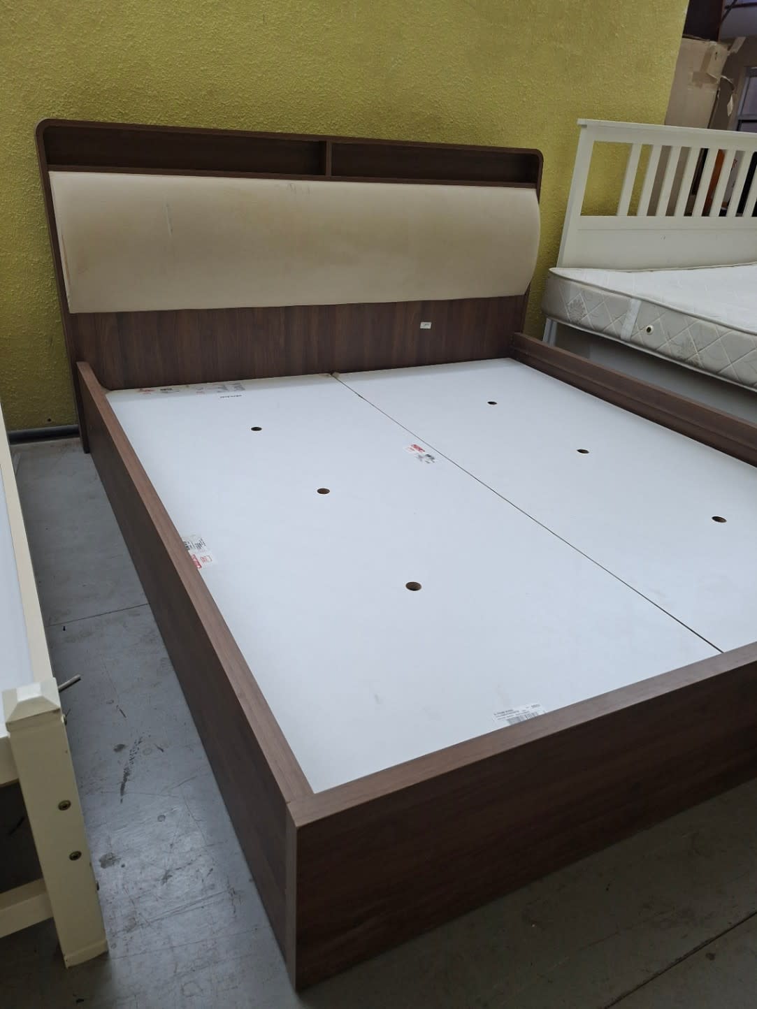 Double Bed Frame with Storage Headboard 2