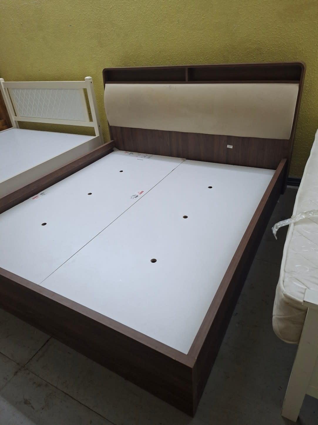 Double Bed Frame with Storage Headboard 3