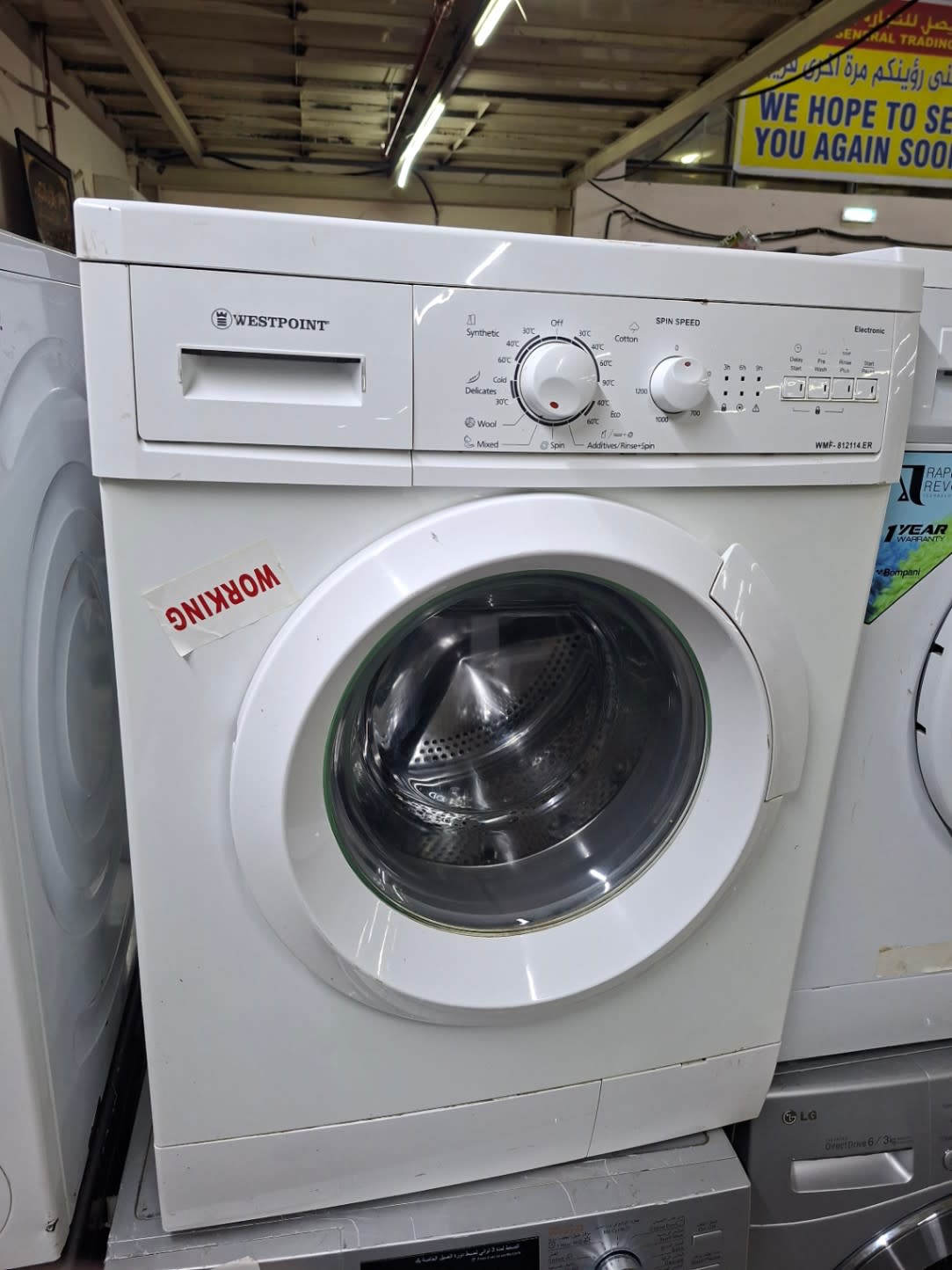 Bufaisal item reference ad375b03 for used Westpoint front-load washing machine WMF-812114.ER