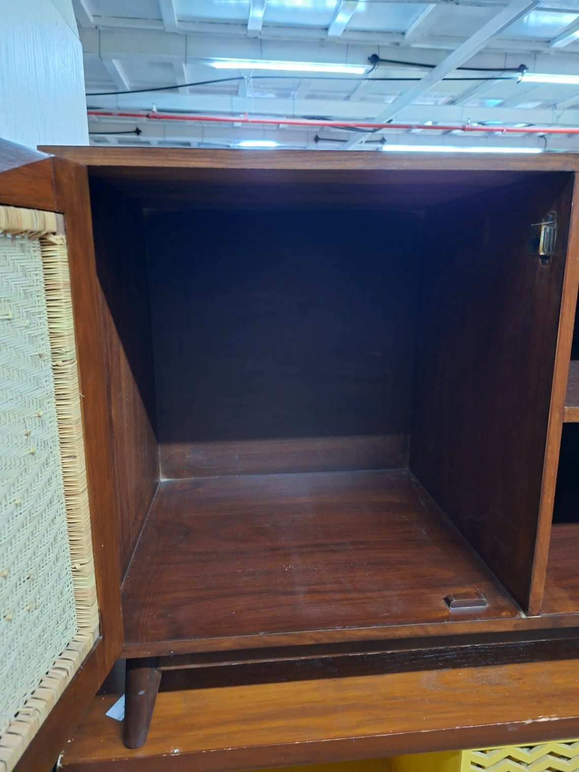 TV Stand with Rattan Door Panels 3