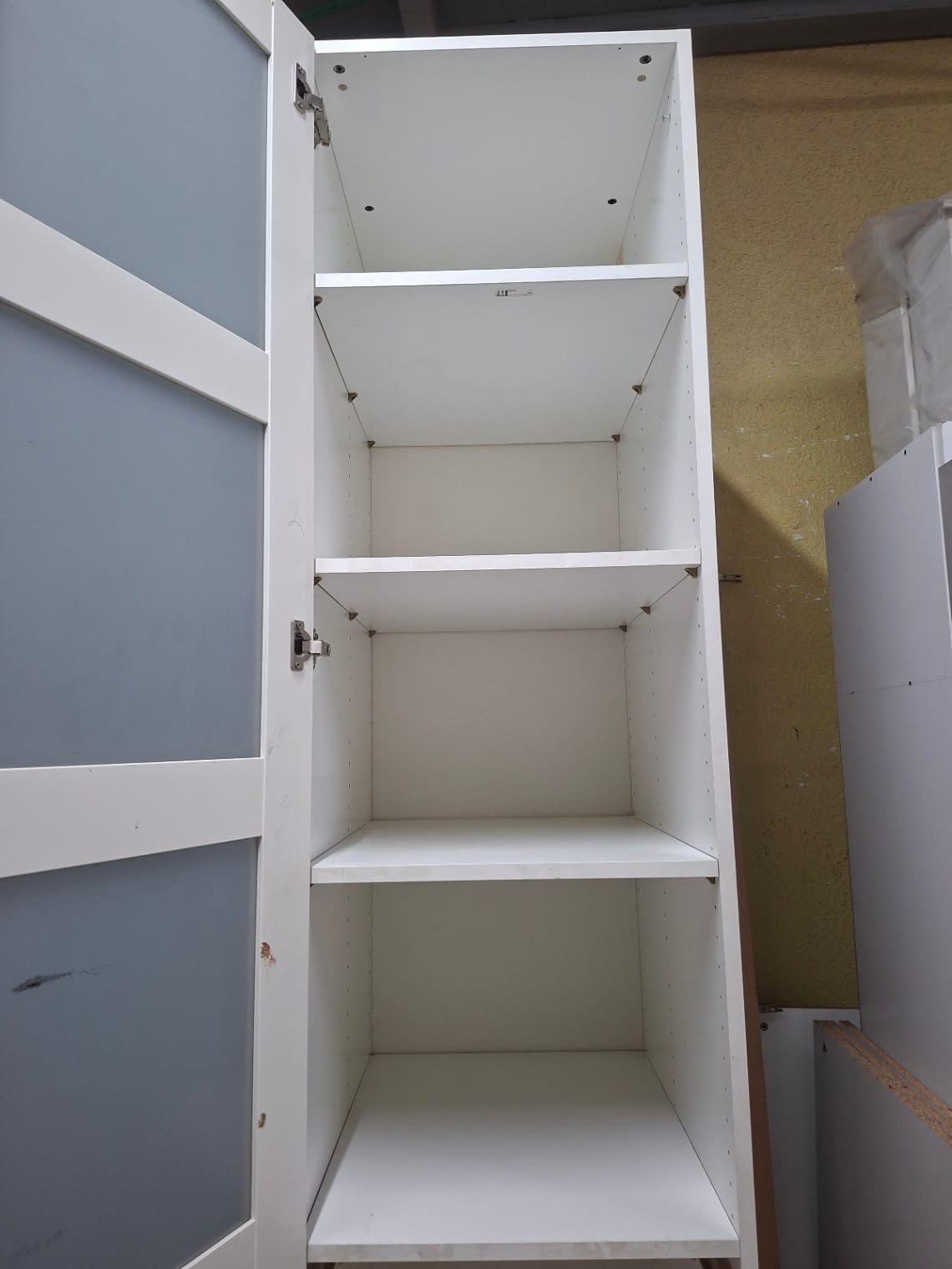 Tall Storage Cabinet with Frosted Glass Door 3
