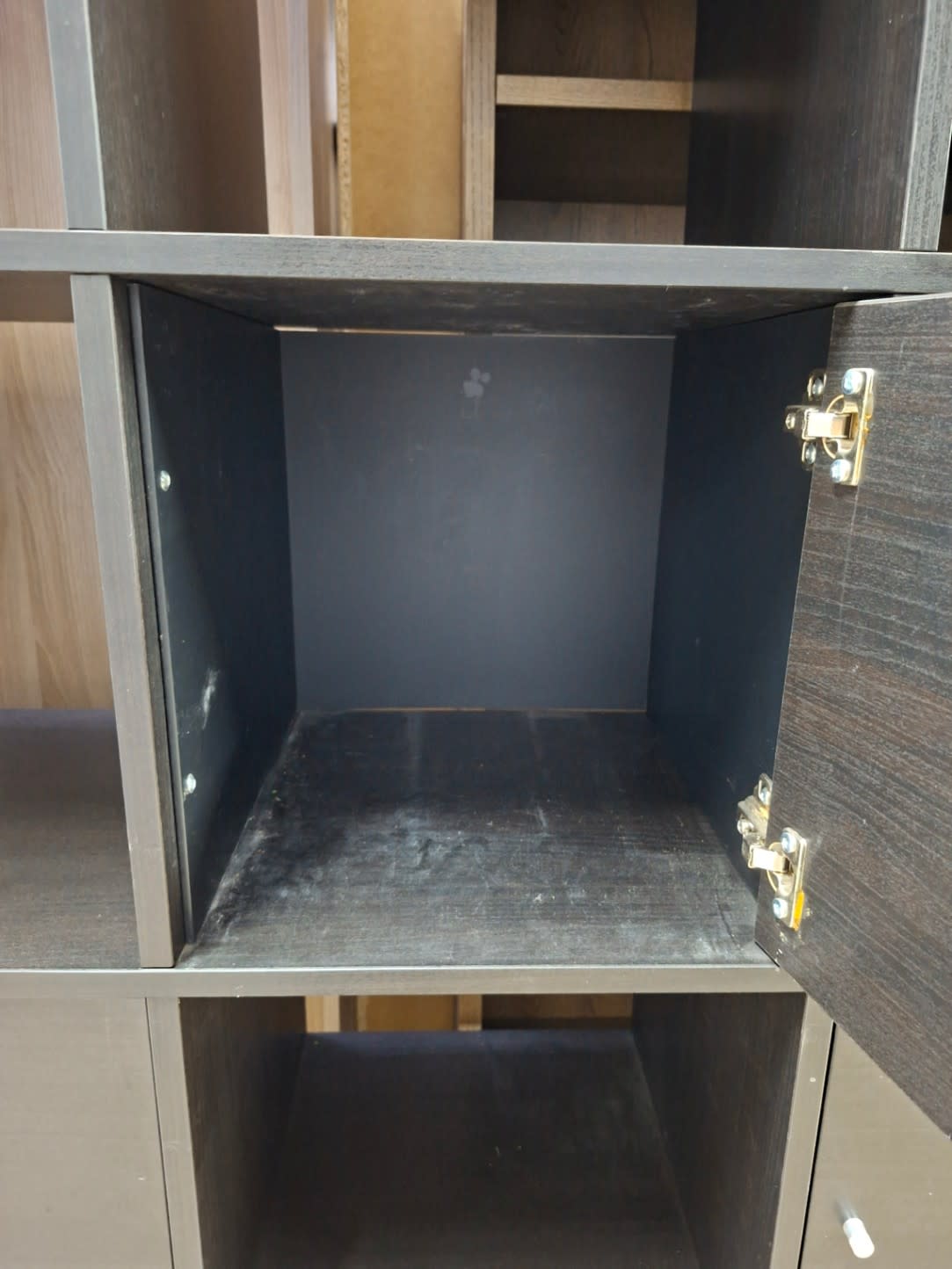 16-Cube Shelving Unit with Doors 2
