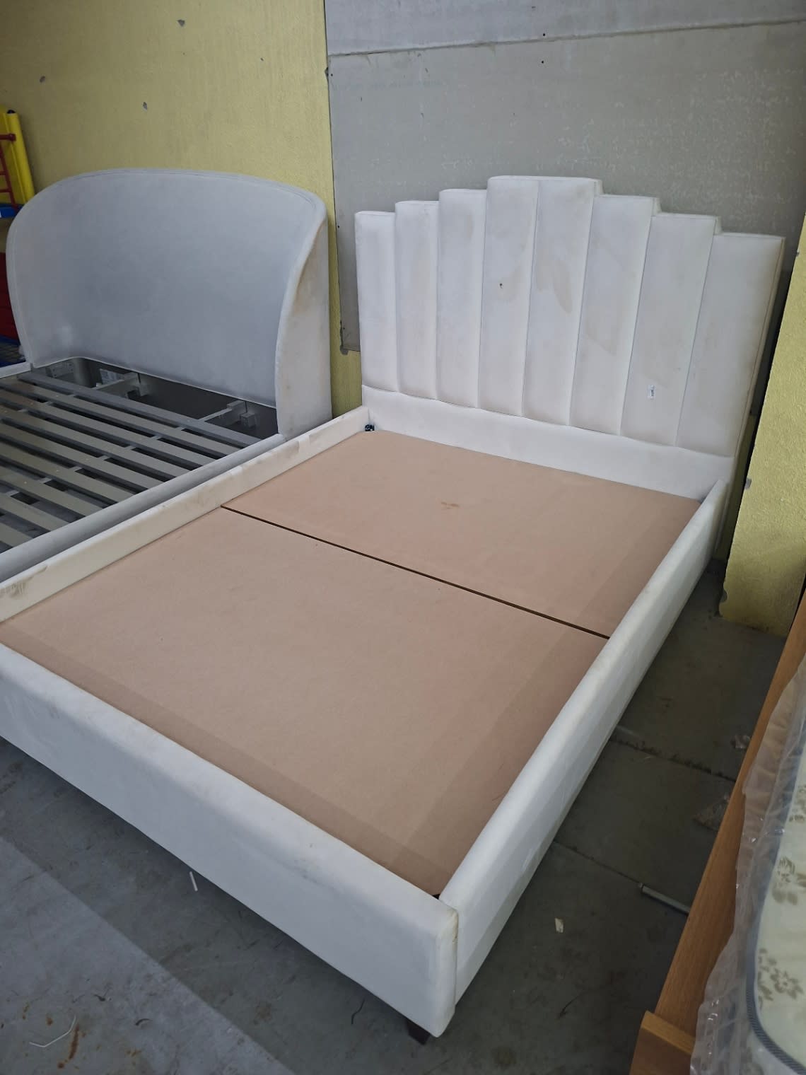 Double Bed Frame with Fan Headboard 3