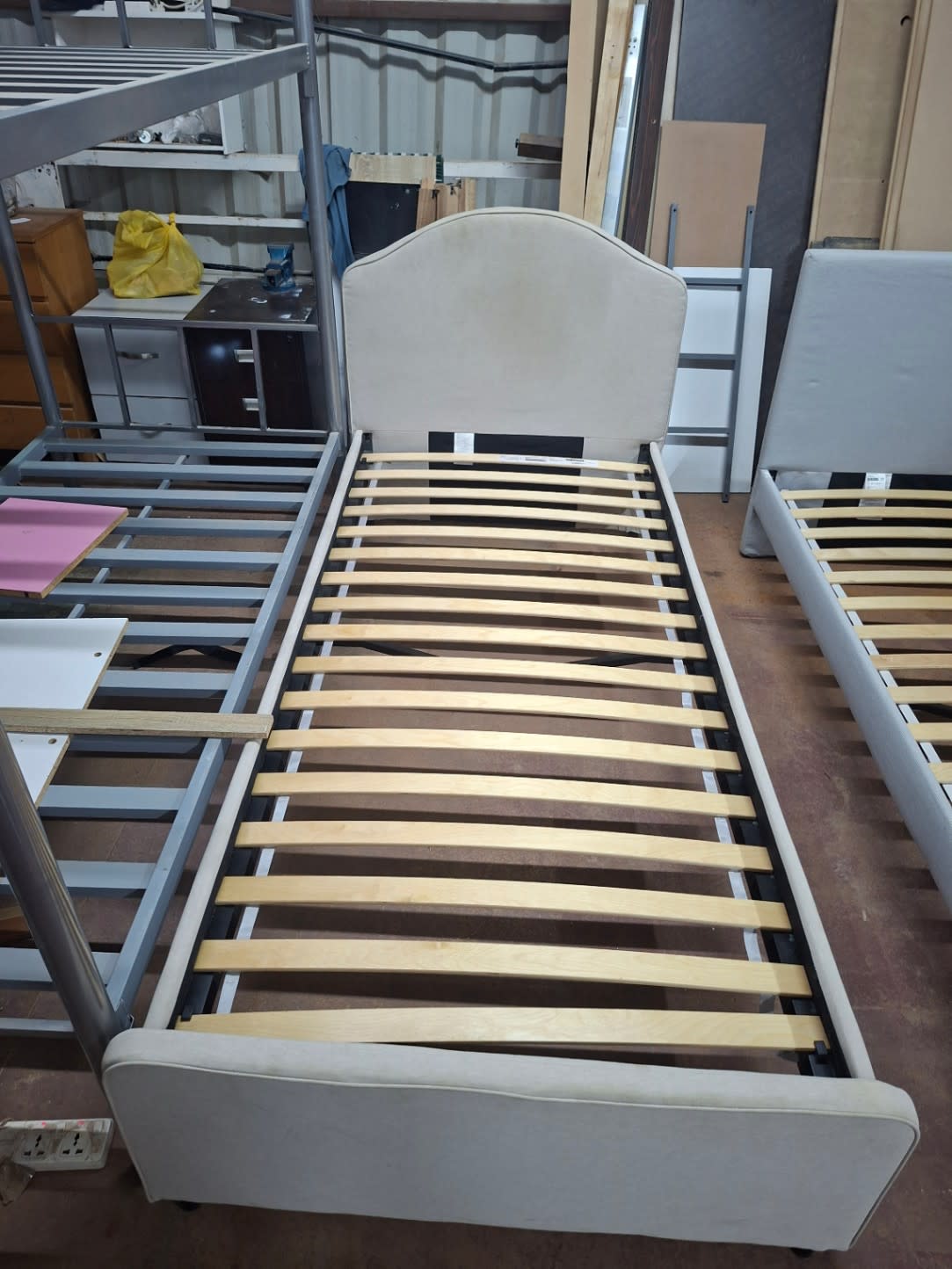 Single Upholstered Bed Frame