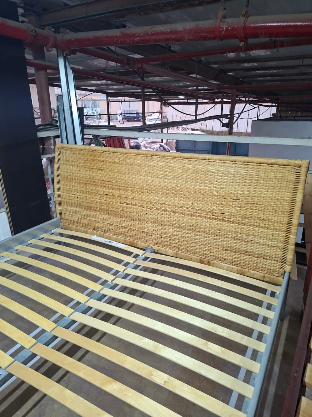 Rattan Wicker Bed Frame with Slatted Base 2