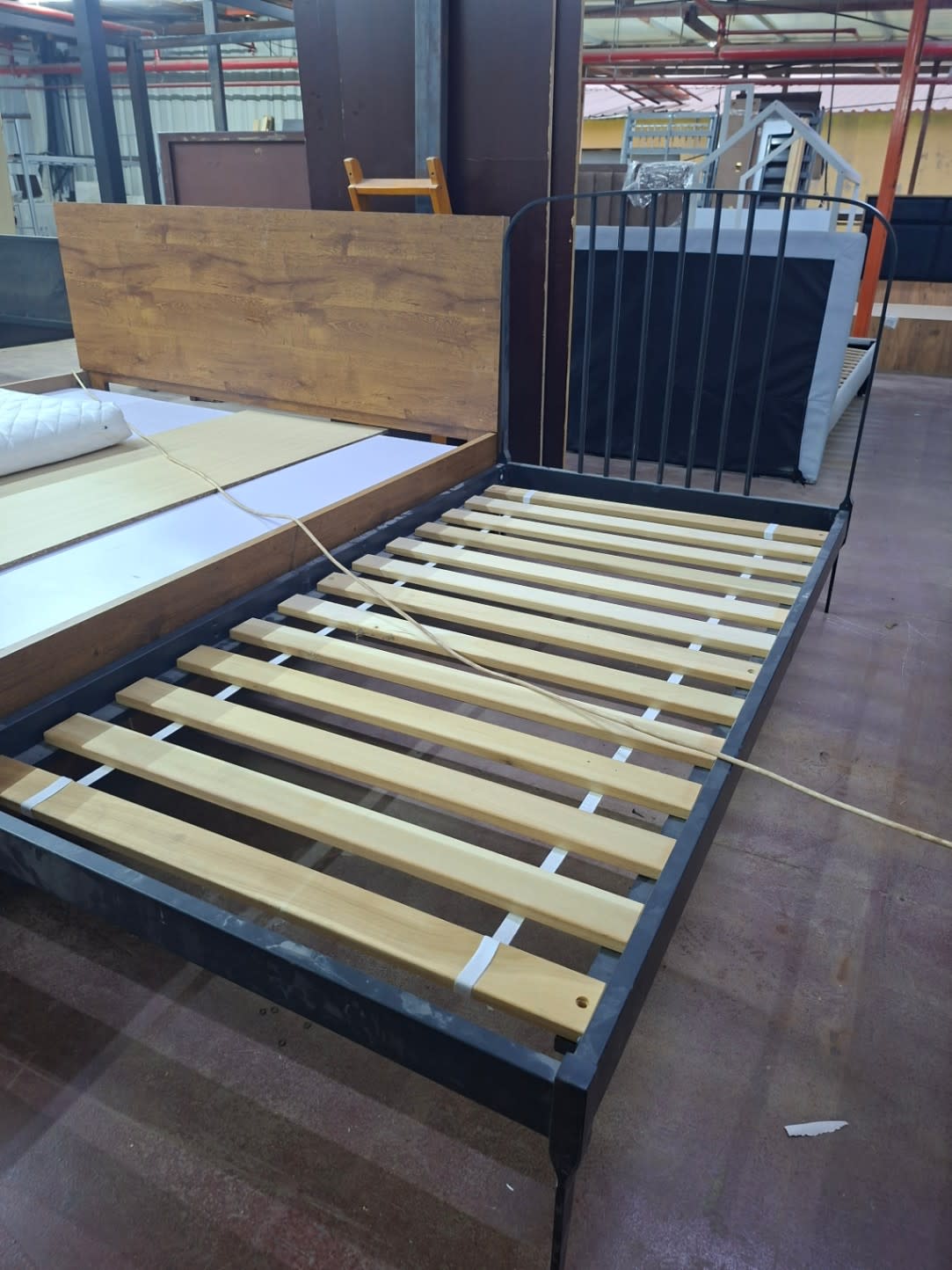 Single Metal Bed Frame with Slatted Base 2