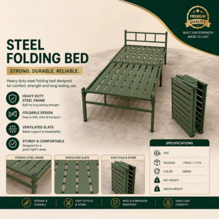 Steel Folding Bed Frame NEW