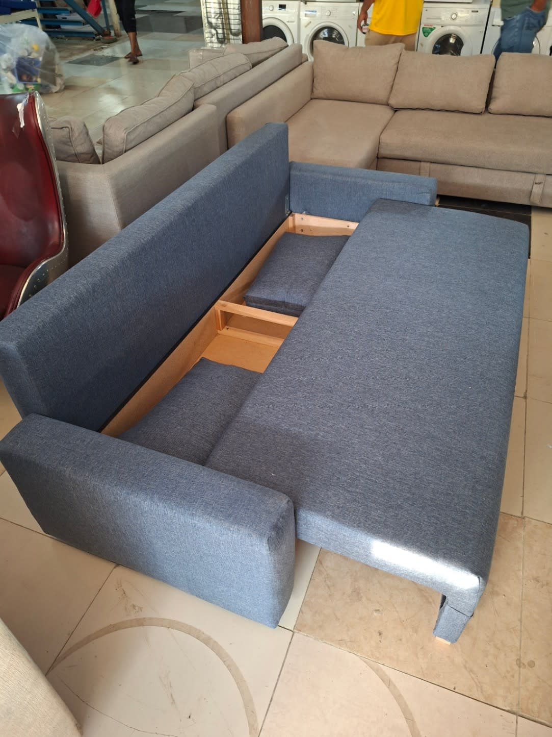 3-Seater Sofa Bed with Storage NEW 2