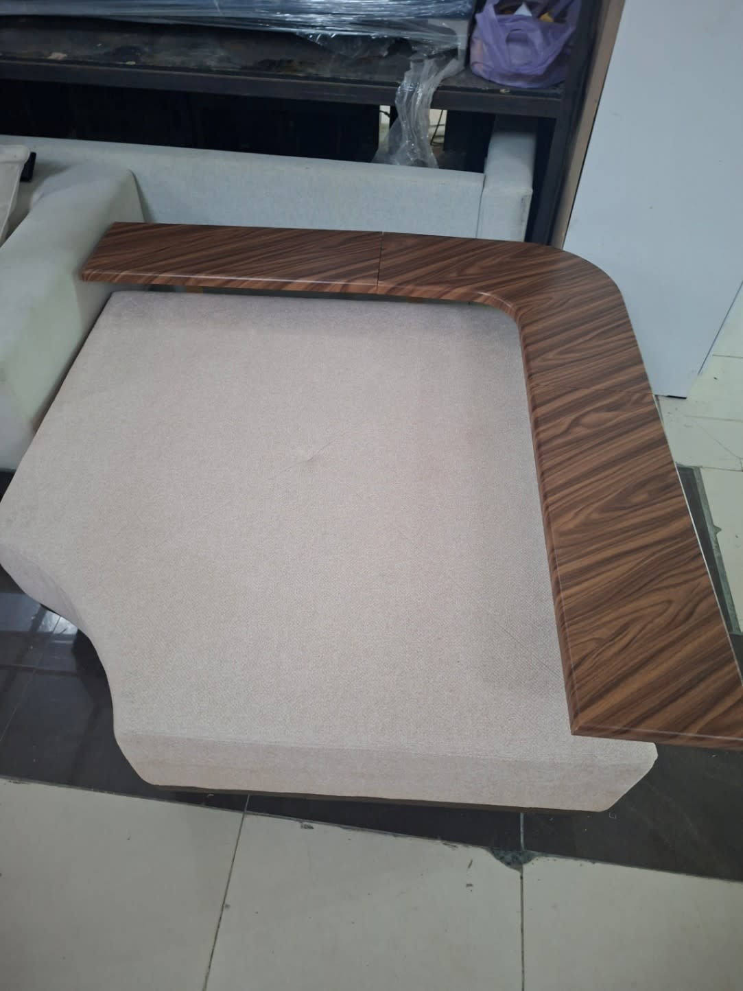Corner Ottoman with Wooden Surround 2