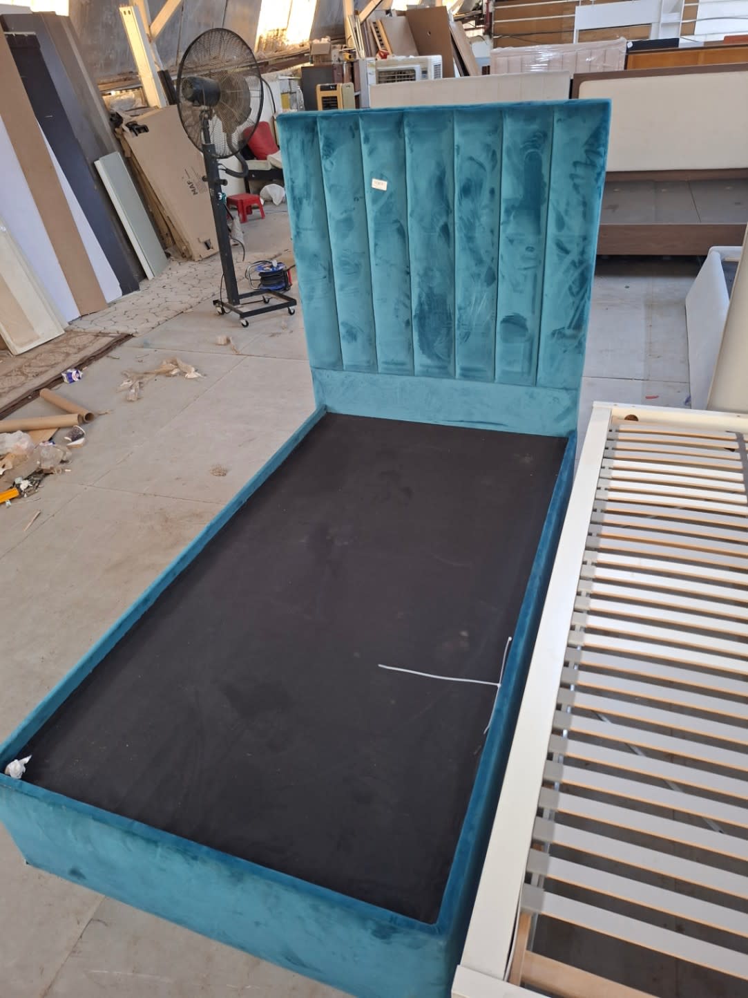 Single Bed Frame with Upholstered Headboard 3