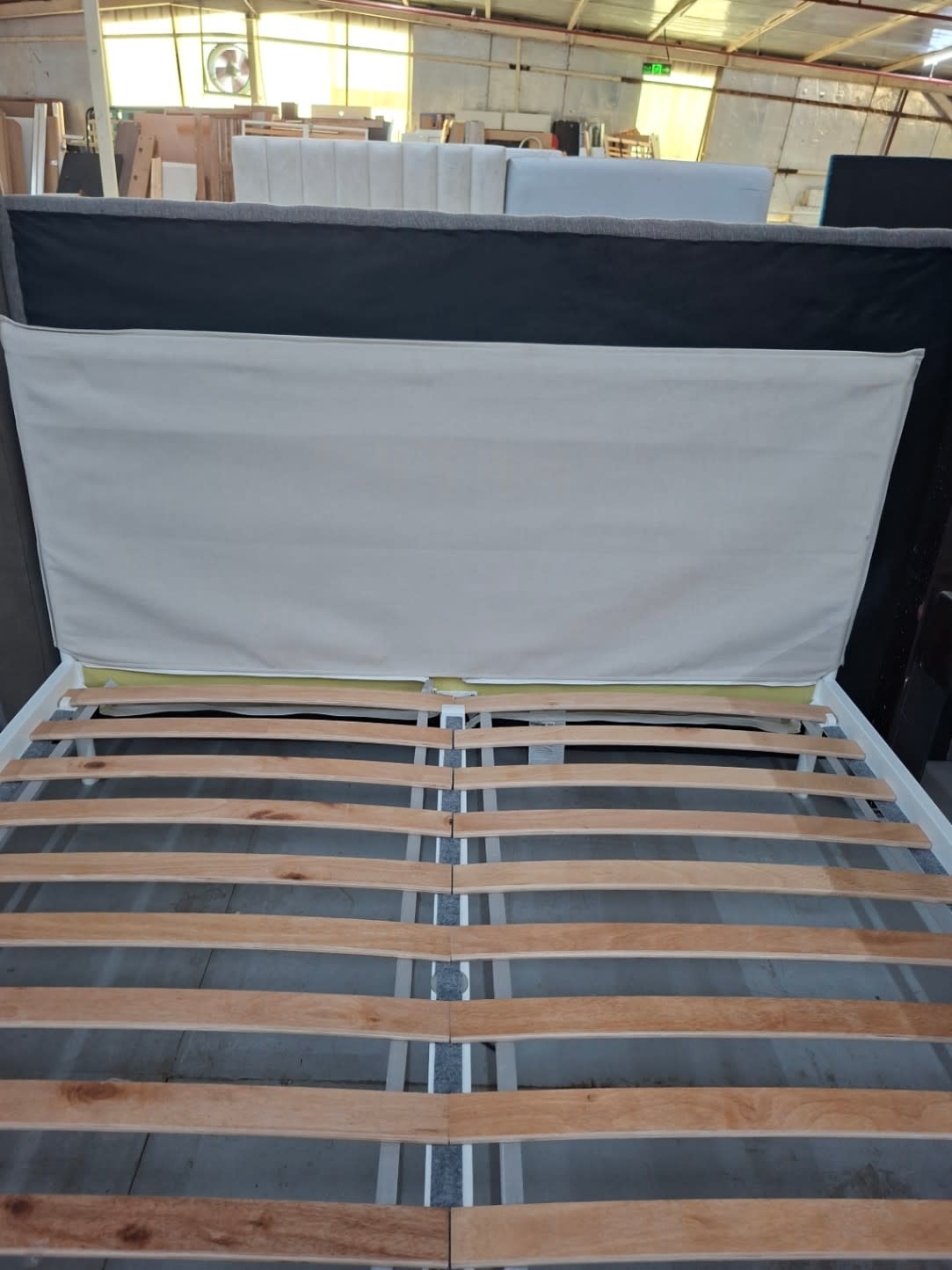 Queen Bed Frame with Upholstered Headboard 3