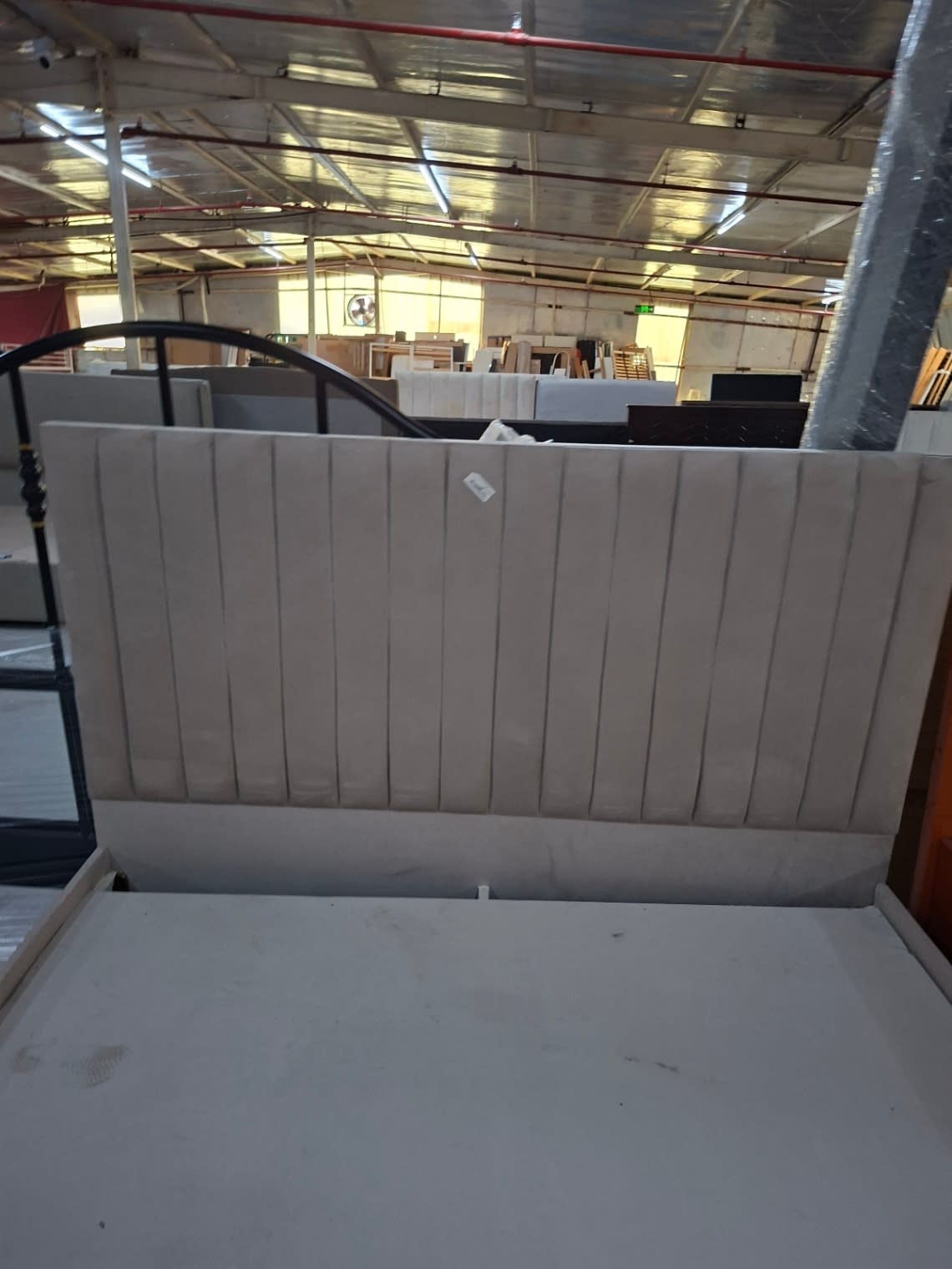 Double Bed Frame with Upholstered Headboard 3
