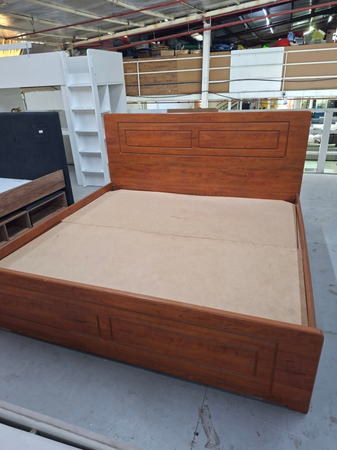 King Bed Frame with Storage Base