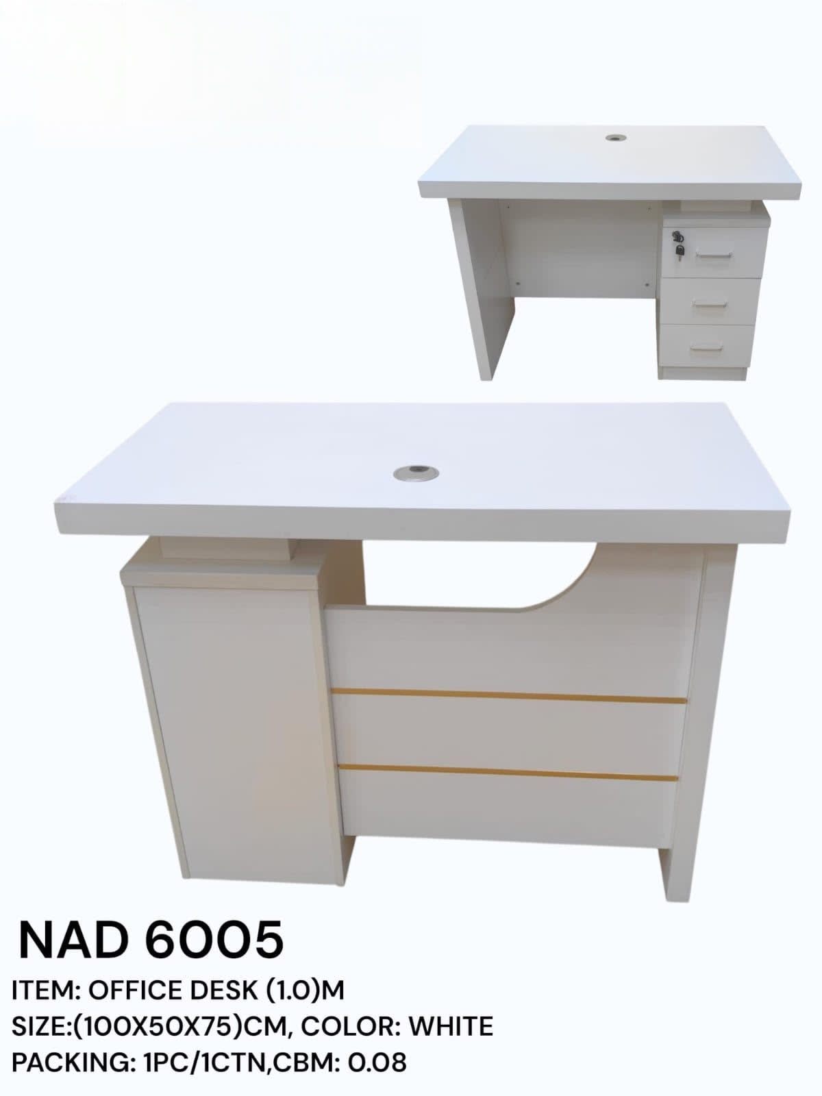 Office Desk with 3-Drawer Pedestal NEW