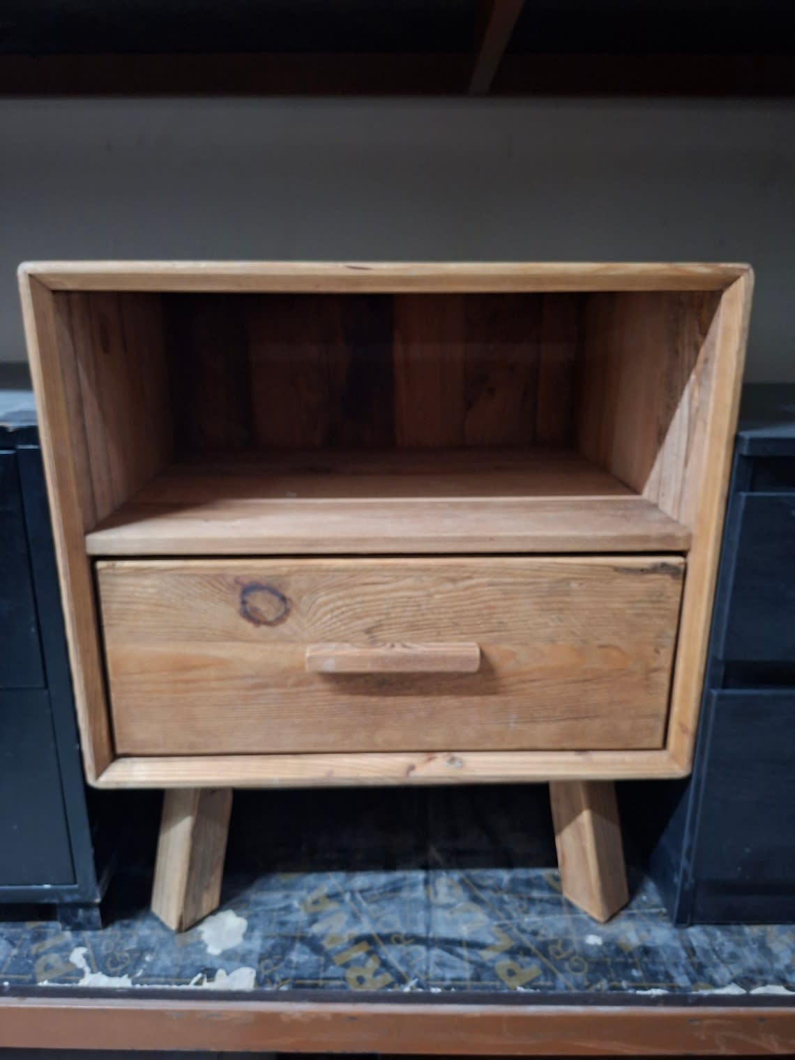 Wooden Bedside Table with Drawer