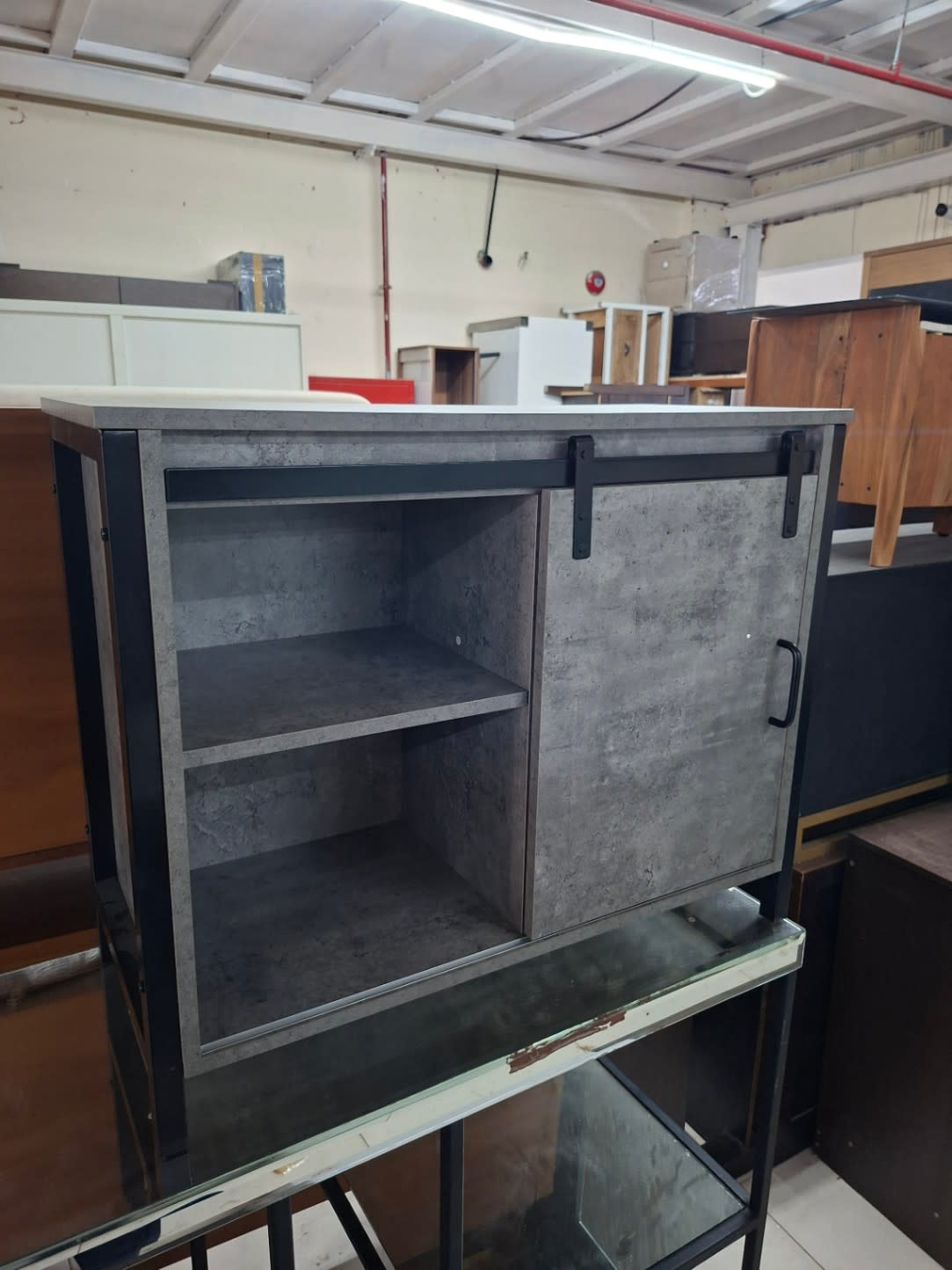 Industrial Storage Cabinet with Sliding Barn Door