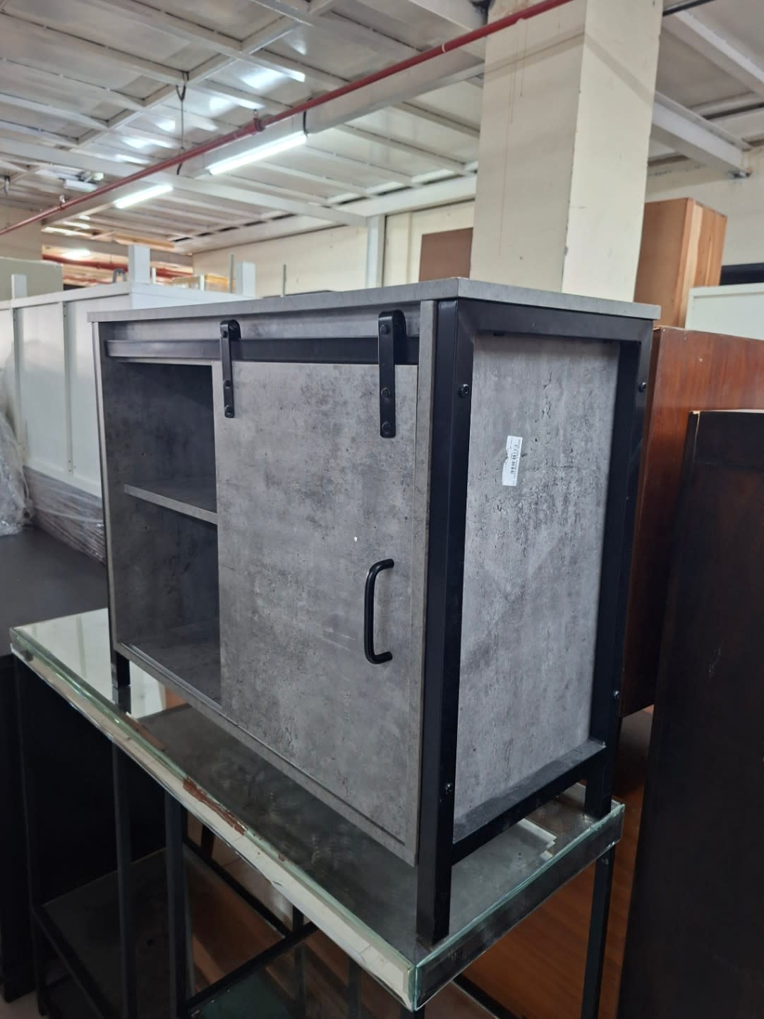 Industrial Storage Cabinet with Sliding Barn Door 3