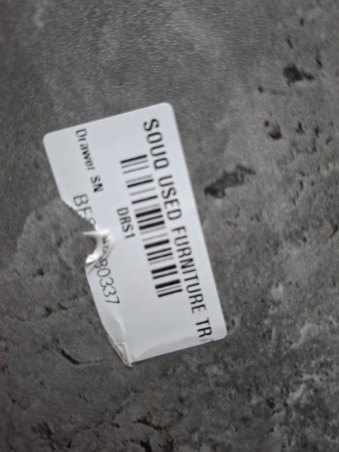 Bufaisal barcode label BF26030337 for used industrial storage cabinet with sliding door