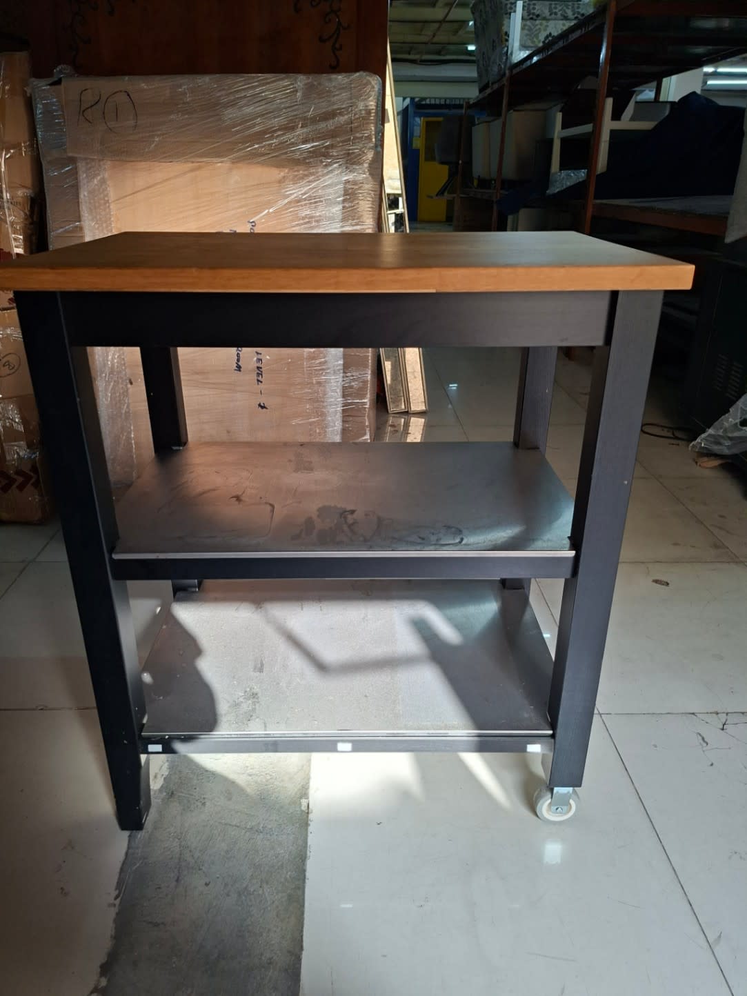 Kitchen Island Trolley with Shelves