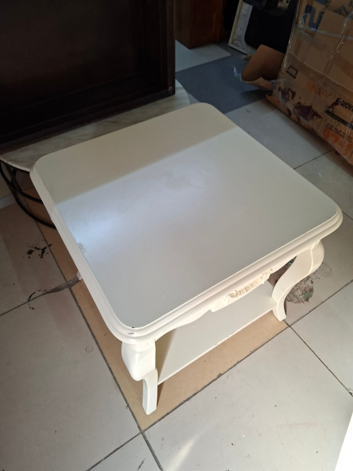 French-Style Side Table with Lower Shelf 2