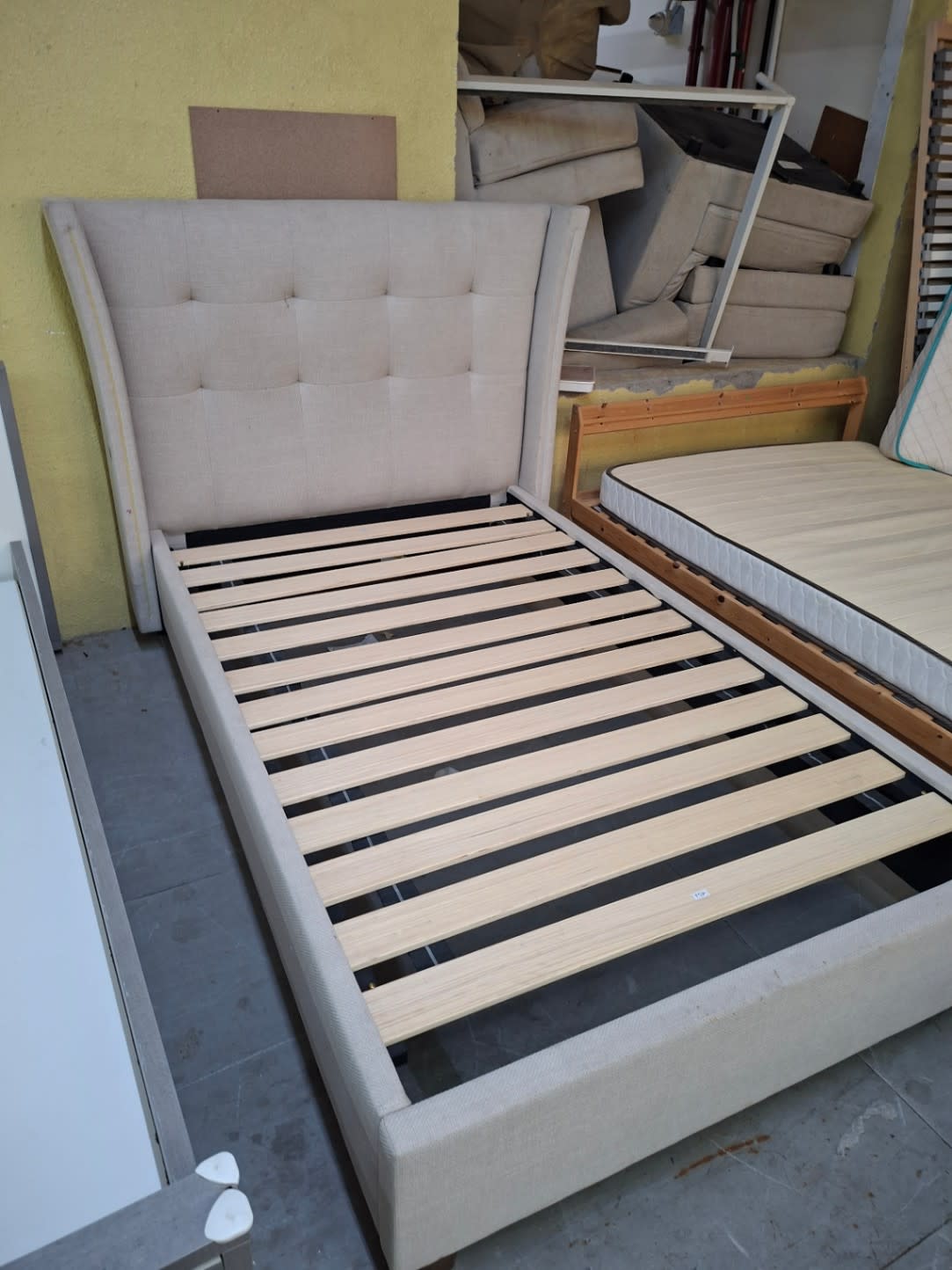 Upholstered Wingback Bed Frame 3