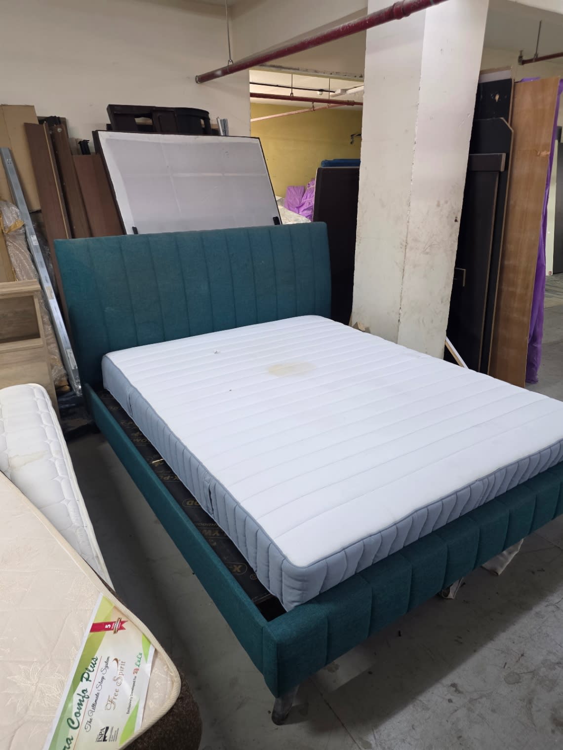 King Bed Frame with Mattress