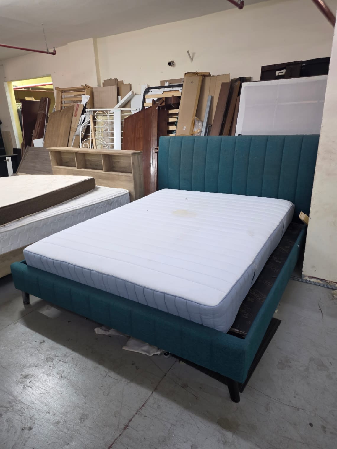 King Bed Frame with Mattress 3