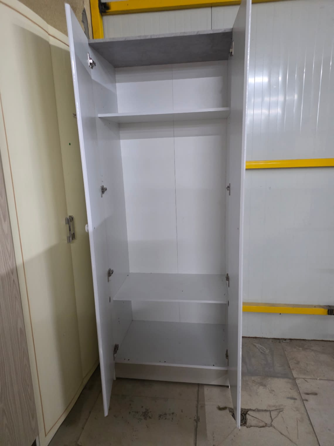 2-Door Wardrobe White 2