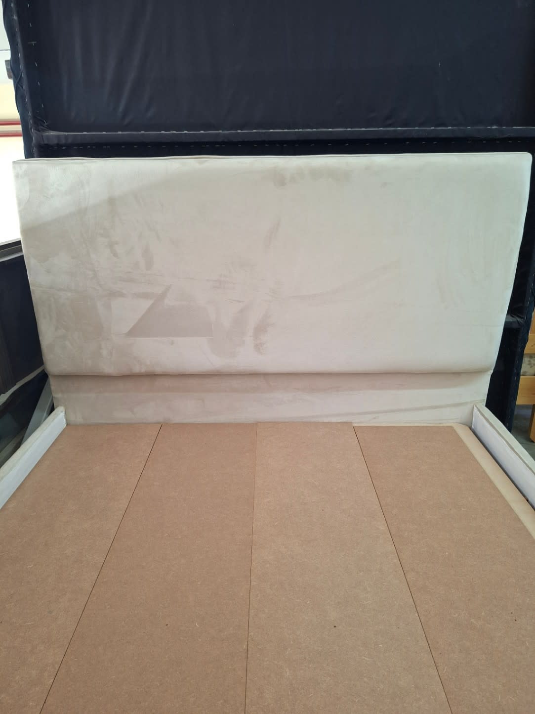 Upholstered Queen size Bed Frame with Headboard 3