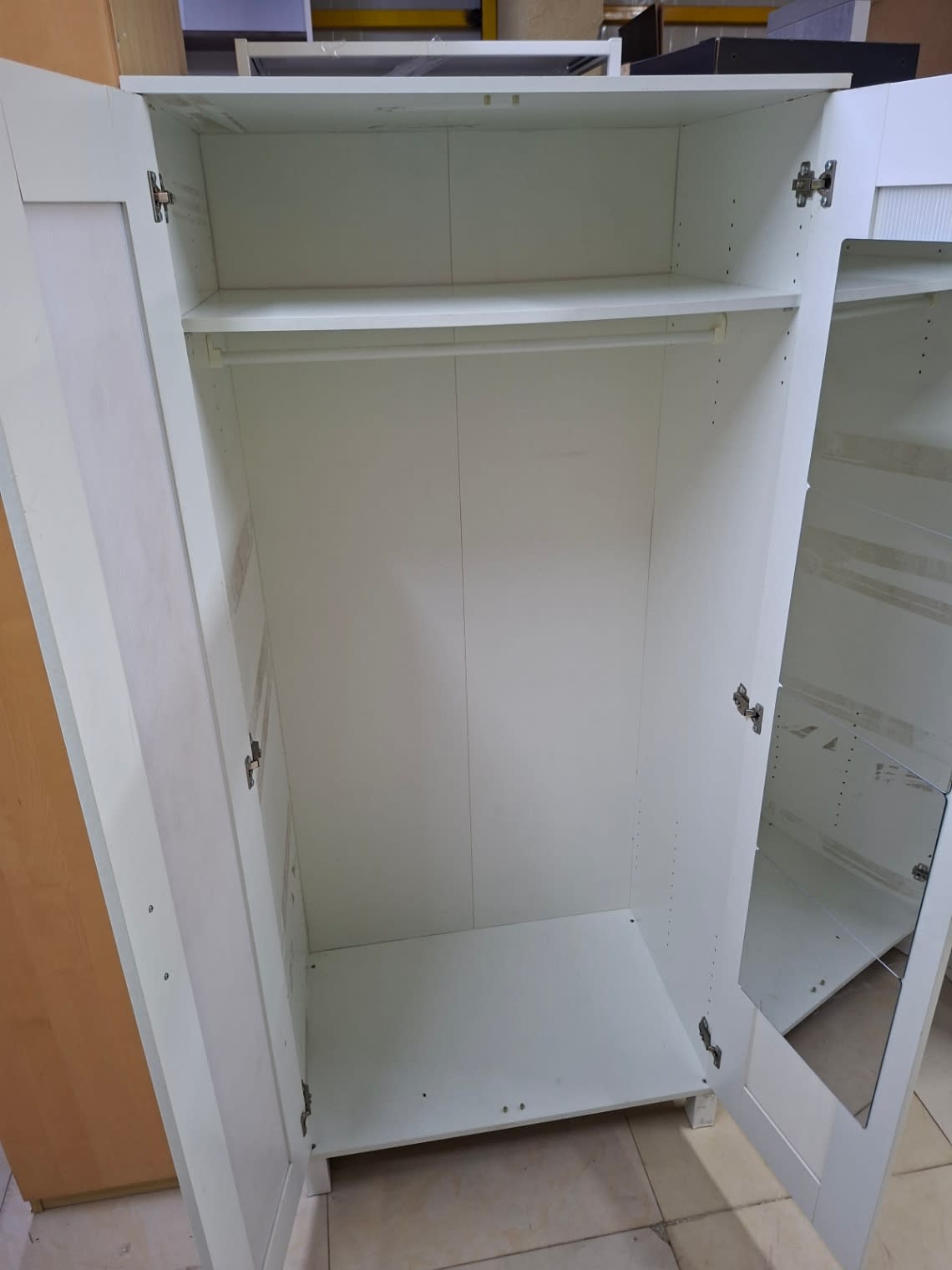2-Door Wardrobe with Glass Panel Doors 2