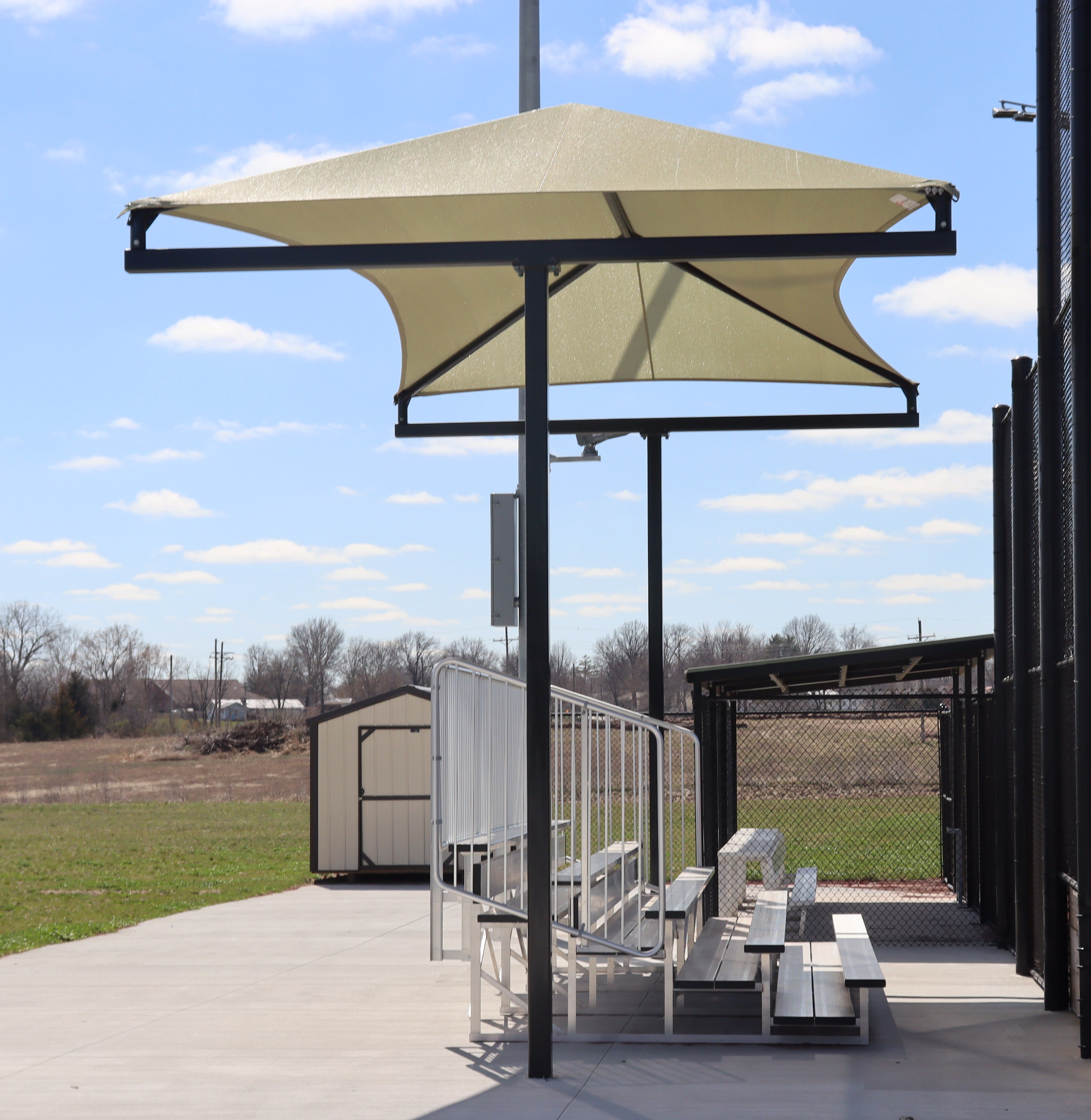 Bleachers and benches