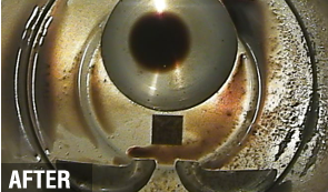 Piston top after the BG service