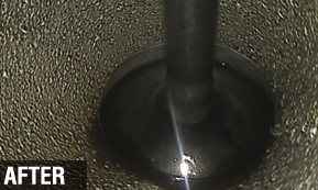 Intake valve after the BG service