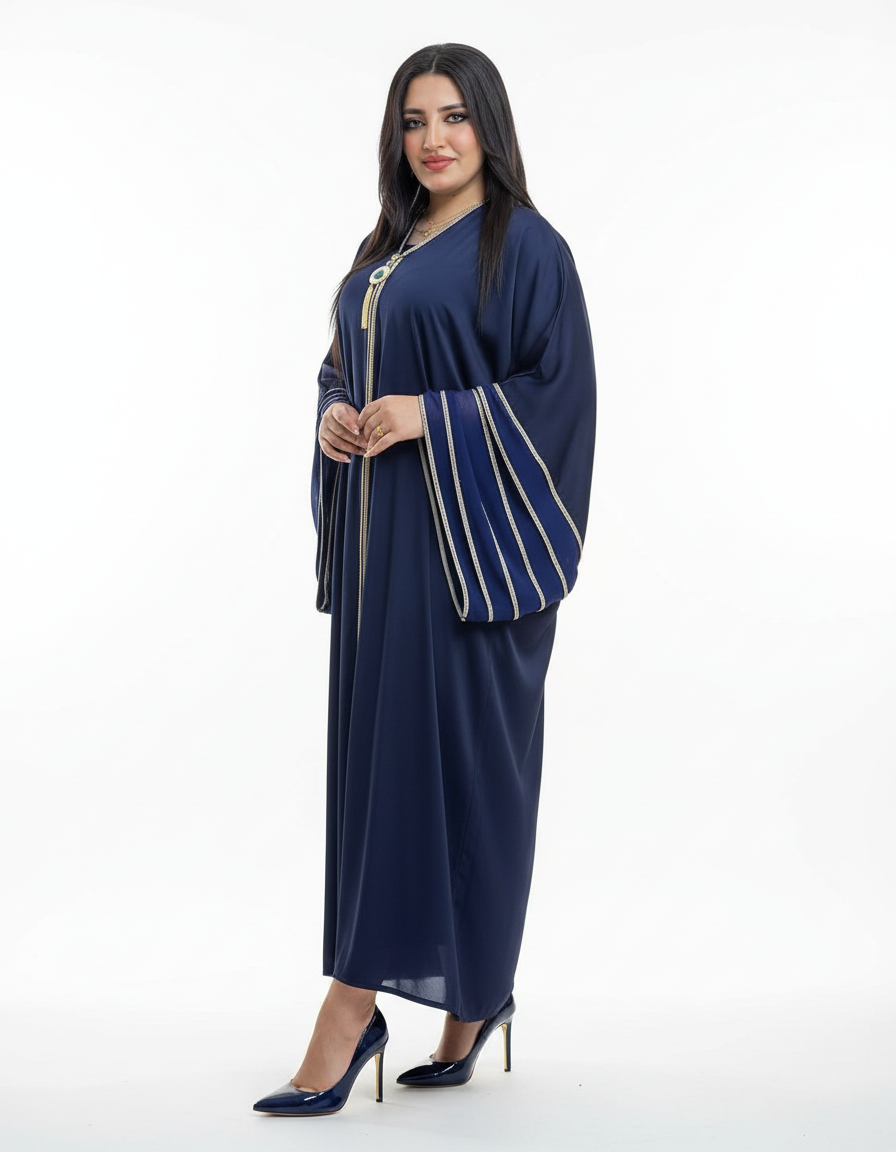 Navy Flow Abaya